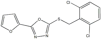 2-[(2,6-dichlorobenzyl)sulfanyl]-5-(2-furyl)-1,3,4-oxadiazole 구조식 이미지