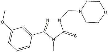 5-(3-methoxyphenyl)-4-methyl-2-(4-morpholinylmethyl)-2,4-dihydro-3H-1,2,4-triazole-3-thione 구조식 이미지