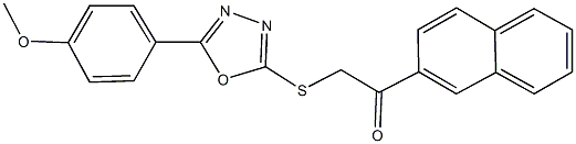 2-{[5-(4-methoxyphenyl)-1,3,4-oxadiazol-2-yl]sulfanyl}-1-(2-naphthyl)ethanone Structure