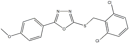 2-[(2,6-dichlorobenzyl)sulfanyl]-5-(4-methoxyphenyl)-1,3,4-oxadiazole 구조식 이미지