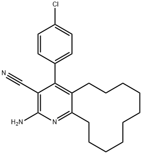 2-amino-4-(4-chlorophenyl)-5,6,7,8,9,10,11,12,13,14-decahydrocyclododeca[b]pyridine-3-carbonitrile Structure