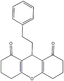 9-(2-phenylethyl)-3,4,5,6,7,9-hexahydro-1H-xanthene-1,8(2H)-dione 구조식 이미지