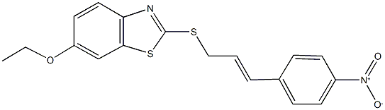 6-ethoxy-2-({4-nitrocinnamyl}sulfanyl)-1,3-benzothiazole Structure