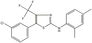 N-[5-(3-chlorophenyl)-4-(trifluoromethyl)-1,3-thiazol-2-yl]-N-(2,4-dimethylphenyl)amine 구조식 이미지