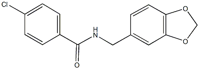 N-(1,3-benzodioxol-5-ylmethyl)-4-chlorobenzamide 구조식 이미지