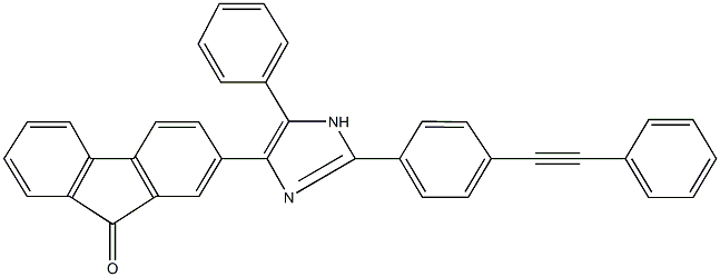 2-{5-phenyl-2-[4-(phenylethynyl)phenyl]-1H-imidazol-4-yl}-9H-fluoren-9-one Structure