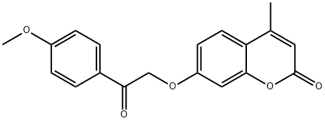 7-[2-(4-methoxyphenyl)-2-oxoethoxy]-4-methyl-2H-chromen-2-one 구조식 이미지