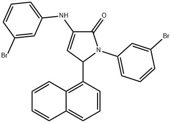 3-(3-bromoanilino)-1-(3-bromophenyl)-5-(1-naphthyl)-1,5-dihydro-2H-pyrrol-2-one Structure