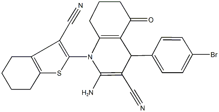 2-amino-4-(4-bromophenyl)-1-(3-cyano-4,5,6,7-tetrahydro-1-benzothiophen-2-yl)-5-oxo-1,4,5,6,7,8-hexahydro-3-quinolinecarbonitrile 구조식 이미지