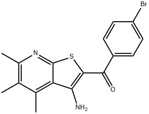 (3-amino-4,5,6-trimethylthieno[2,3-b]pyridin-2-yl)(4-bromophenyl)methanone Structure