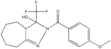 2-(4-methoxybenzoyl)-3-(trifluoromethyl)-2,3,3a,4,5,6,7,8-octahydrocyclohepta[c]pyrazol-3-ol Structure