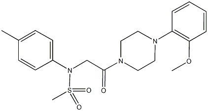 N-{2-[4-(2-methoxyphenyl)-1-piperazinyl]-2-oxoethyl}-N-(4-methylphenyl)methanesulfonamide 구조식 이미지