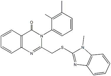 3-(2,3-dimethylphenyl)-2-{[(1-methyl-1H-benzimidazol-2-yl)sulfanyl]methyl}-4(3H)-quinazolinone Structure