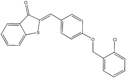 2-{4-[(2-chlorobenzyl)oxy]benzylidene}-1-benzothiophen-3(2H)-one 구조식 이미지