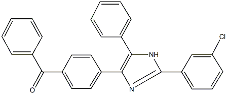 {4-[2-(3-chlorophenyl)-5-phenyl-1H-imidazol-4-yl]phenyl}(phenyl)methanone Structure