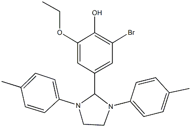 4-[1,3-bis(4-methylphenyl)-2-imidazolidinyl]-2-bromo-6-ethoxyphenol 구조식 이미지