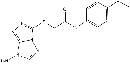 2-[(7-amino-7H-[1,2,4]triazolo[4,3-b][1,2,4]triazol-3-yl)sulfanyl]-N-(4-ethylphenyl)acetamide 구조식 이미지
