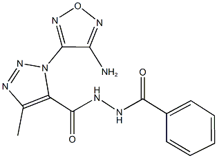 1-(4-amino-1,2,5-oxadiazol-3-yl)-N'-benzoyl-4-methyl-1H-1,2,3-triazole-5-carbohydrazide Structure