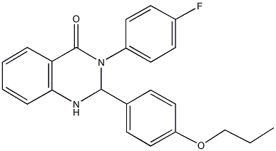 3-(4-fluorophenyl)-2-(4-propoxyphenyl)-2,3-dihydro-4(1H)-quinazolinone Structure