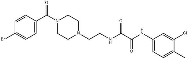 N~1~-{2-[4-(4-bromobenzoyl)-1-piperazinyl]ethyl}-N~2~-(3-chloro-4-methylphenyl)ethanediamide 구조식 이미지