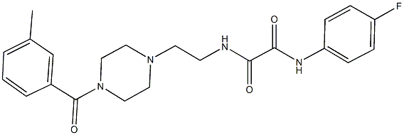 N~1~-(4-fluorophenyl)-N~2~-{2-[4-(3-methylbenzoyl)-1-piperazinyl]ethyl}ethanediamide 구조식 이미지