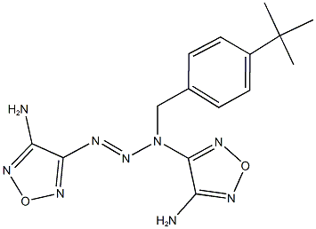 4-[3-(4-amino-1,2,5-oxadiazol-3-yl)-1-(4-tert-butylbenzyl)-2-triazenyl]-1,2,5-oxadiazol-3-ylamine Structure