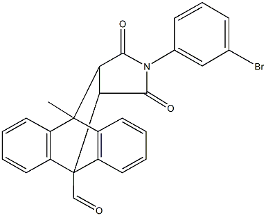 17-(3-bromophenyl)-8-methyl-16,18-dioxo-17-azapentacyclo[6.6.5.0~2,7~.0~9,14~.0~15,19~]nonadeca-2,4,6,9,11,13-hexaene-1-carbaldehyde 구조식 이미지