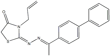 3-allyl-1,3-thiazolidine-2,4-dione 2-[(1-[1,1'-biphenyl]-4-ylethylidene)hydrazone] 구조식 이미지