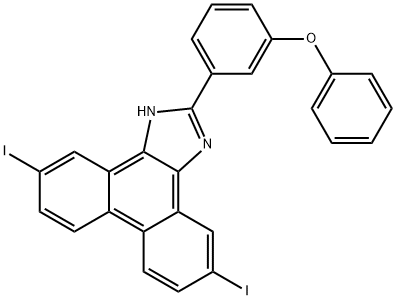 5,10-diiodo-2-(3-phenoxyphenyl)-1H-phenanthro[9,10-d]imidazole 구조식 이미지