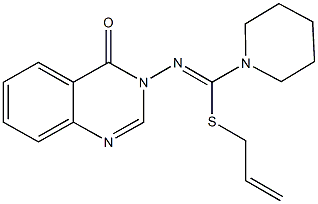 allyl N-(4-oxo-3(4H)-quinazolinyl)-1-piperidinecarbimidothioate Structure