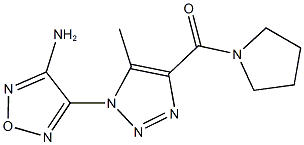 4-[5-methyl-4-(1-pyrrolidinylcarbonyl)-1H-1,2,3-triazol-1-yl]-1,2,5-oxadiazol-3-amine Structure