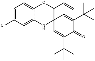 2',6'-ditert-butyl-6-chloro-2-vinyl-3,4-dihydrospiro[2H-1,4-benzoxazine-3,4'-[2,5]cyclohexadien]-1'-one Structure