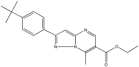 ethyl 2-(4-tert-butylphenyl)-7-methylpyrazolo[1,5-a]pyrimidine-6-carboxylate 구조식 이미지