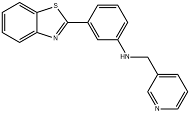 3-(1,3-benzothiazol-2-yl)-N-(3-pyridinylmethyl)aniline Structure