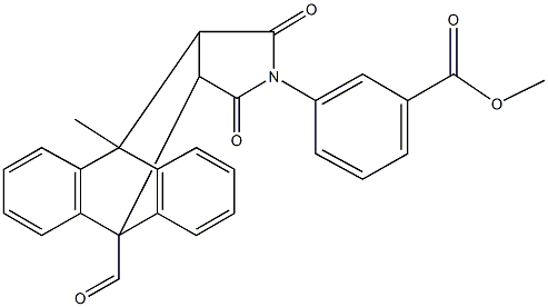 methyl 3-(1-formyl-8-methyl-16,18-dioxo-17-azapentacyclo[6.6.5.0~2,7~.0~9,14~.0~15,19~]nonadeca-2,4,6,9,11,13-hexaen-17-yl)benzoate Structure