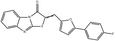 2-{[5-(4-fluorophenyl)-2-furyl]methylene}[1,3]thiazolo[3,2-a]benzimidazol-3(2H)-one Structure