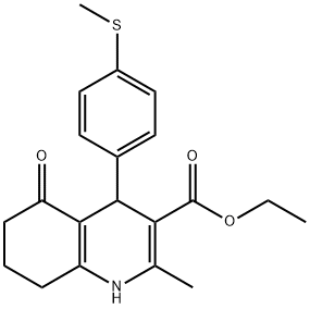 ethyl 2-methyl-4-[4-(methylsulfanyl)phenyl]-5-oxo-1,4,5,6,7,8-hexahydro-3-quinolinecarboxylate Structure