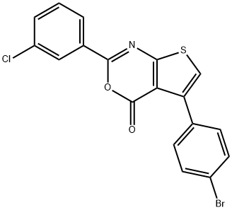5-(4-bromophenyl)-2-(3-chlorophenyl)-4H-thieno[2,3-d][1,3]oxazin-4-one Structure