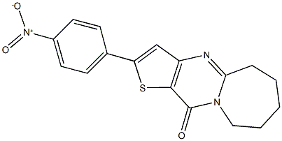 2-{4-nitrophenyl}-6,7,8,9-tetrahydrothieno[3',2':4,5]pyrimido[1,2-a]azepin-11(5H)-one Structure