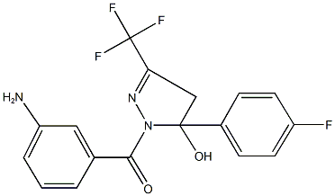 1-(3-aminobenzoyl)-5-(4-fluorophenyl)-3-(trifluoromethyl)-4,5-dihydro-1H-pyrazol-5-ol Structure