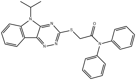 2-[(5-isopropyl-5H-[1,2,4]triazino[5,6-b]indol-3-yl)sulfanyl]-N,N-diphenylacetamide 구조식 이미지