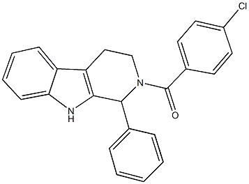 2-(4-chlorobenzoyl)-1-phenyl-2,3,4,9-tetrahydro-1H-beta-carboline Structure