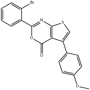 2-(2-bromophenyl)-5-(4-methoxyphenyl)-4H-thieno[2,3-d][1,3]oxazin-4-one Structure