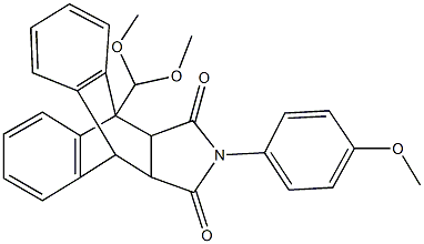 1-(dimethoxymethyl)-17-(4-methoxyphenyl)-17-azapentacyclo[6.6.5.0~2,7~.0~9,14~.0~15,19~]nonadeca-2,4,6,9,11,13-hexaene-16,18-dione 구조식 이미지