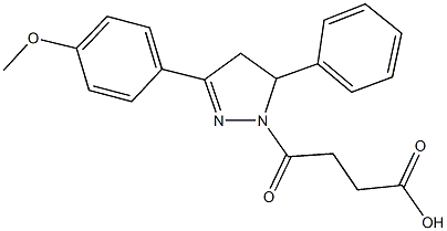 4-[3-(4-methoxyphenyl)-5-phenyl-4,5-dihydro-1H-pyrazol-1-yl]-4-oxobutanoic acid 구조식 이미지