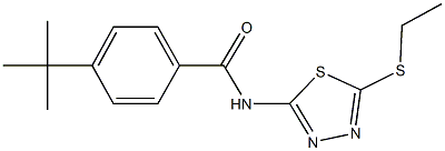 4-tert-butyl-N-[5-(ethylsulfanyl)-1,3,4-thiadiazol-2-yl]benzamide Structure