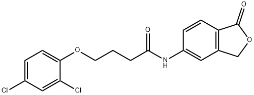 4-(2,4-dichlorophenoxy)-N-(1-oxo-1,3-dihydro-2-benzofuran-5-yl)butanamide Structure