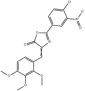 2-{4-chloro-3-nitrophenyl}-4-(2,3,4-trimethoxybenzylidene)-1,3-oxazol-5(4H)-one Structure