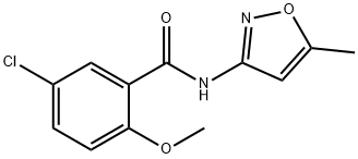 5-chloro-2-methoxy-N-(5-methyl-3-isoxazolyl)benzamide 구조식 이미지