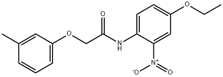 N-{4-ethoxy-2-nitrophenyl}-2-(3-methylphenoxy)acetamide 구조식 이미지